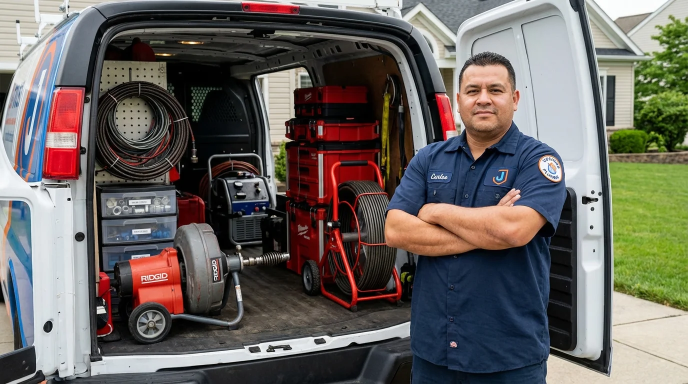 Professional drain cleaning equipment and Johns Plumbing LLC plumber in Walnut Creek