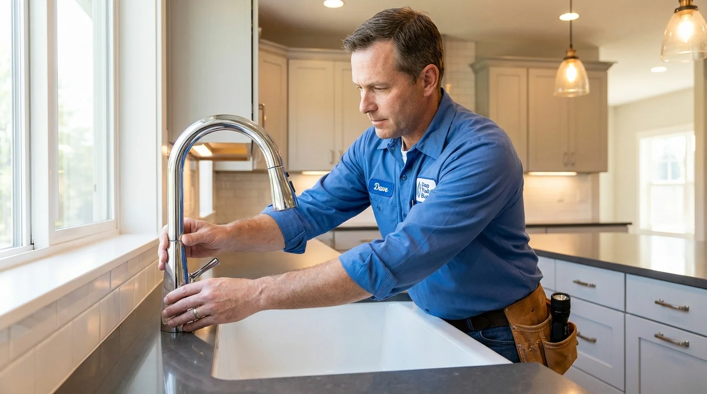 Kitchen faucet installation by Johns Plumbing LLC in Walnut Creek