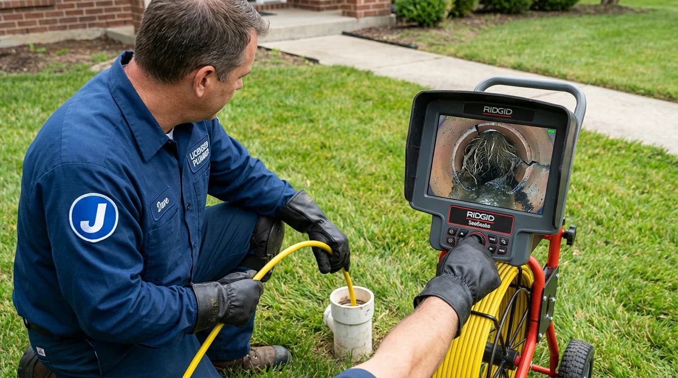 Sewer camera inspection being performed by Johns Plumbing LLC in Walnut Creek